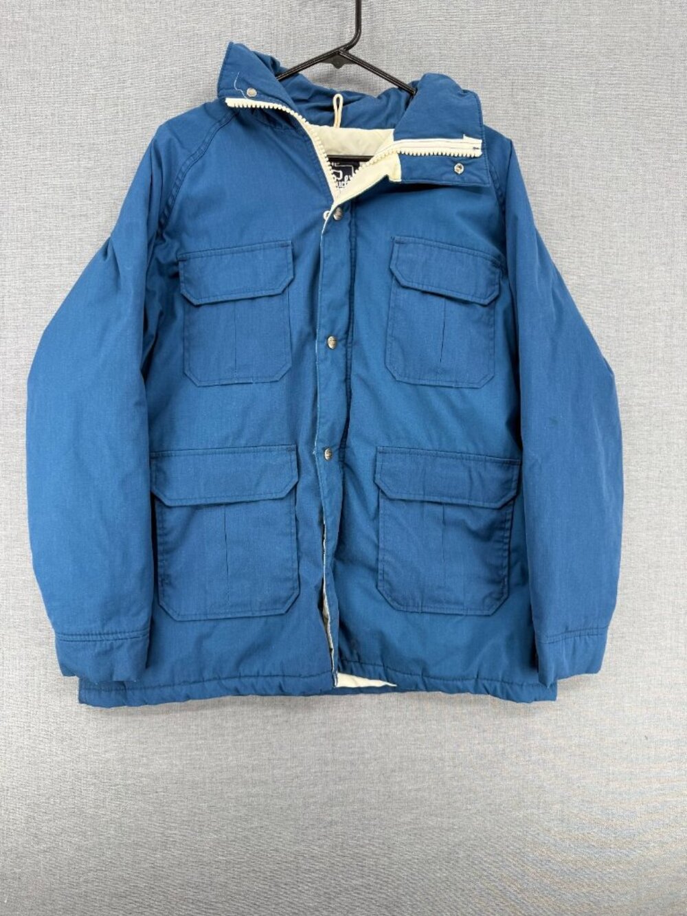 Vtg 80s Woolrich Overcoat Parka 4 Pocket Full Zip Mens XL Hooded 33354 - Picture 2 of 6